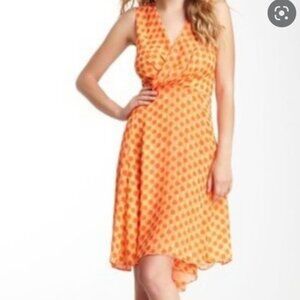 Vince Camuto Divine Retreat Fiery Orange Dress Sz 2 P